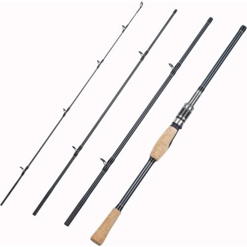 4 Sections 2.1/2.4M Spinning Casting Fishing Lure Rod Bait Weight 5-35g M Power Carbon Fiber Pole