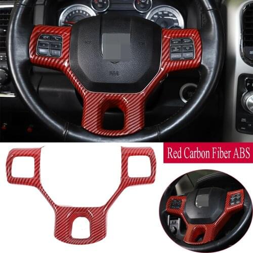 ABS Interior Steering Wheel Panel Decorative Trim Fit ForDodge RAM 2010-2017