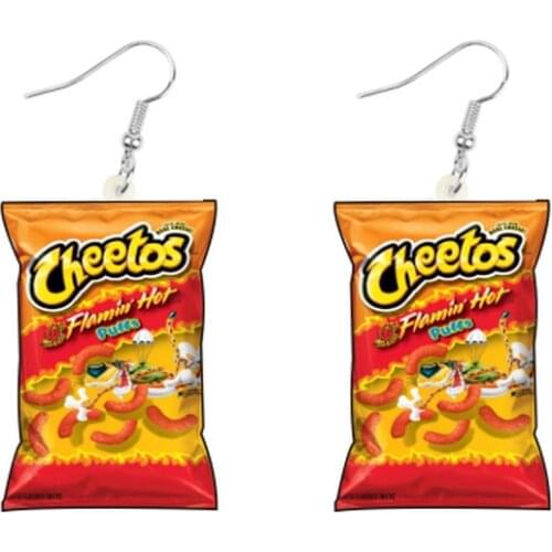 Funny Mini Simulation Potato Chips Drop Earrings for Women Girls Yellow Food Lovely Fashion Dangle Earrings Jewelry Accessaries