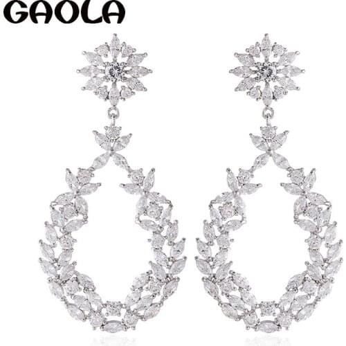 GAOLA High Quality 3 Colors Round Dangle Earrings Geometric Earring Women Girls Gift GLE9315