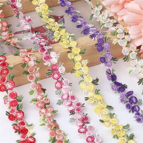 1 Yard Colourful Daisy Flower Lace And Ribbon Trim Colours for Sewing DIY