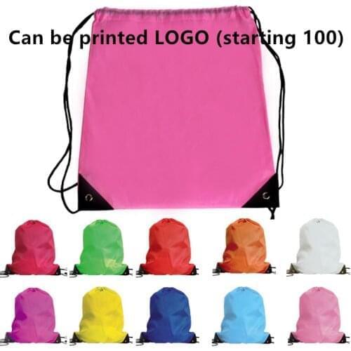 50pcs Drawstring Bag Sports Waterproof Backpack Bundle Pocket Custom Printing Logo for Men Women Students