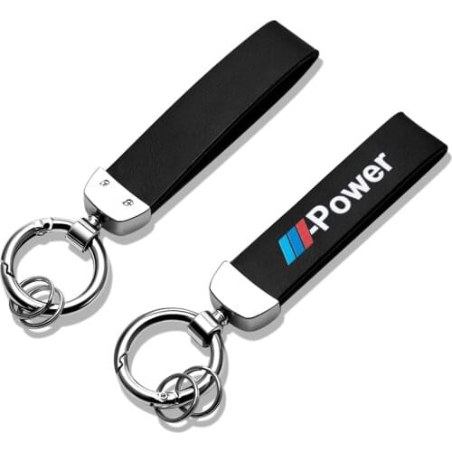 Car Fashion Metal+Leather Key Chain Car Keyring Keychain For BMW M Power 1 2 3 5 7 series X1 X3 X4 X5 X6 E90 F10 M1 M3 M5 F20