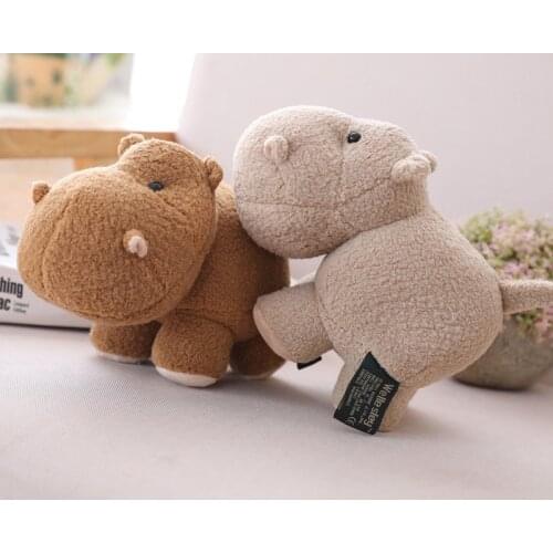 20cm Big Head Hippo Plush Toy Soft Cartoon Animal Hippopotamus Stuffed Doll Cute Home Decoration Baby Children Christmas Gift