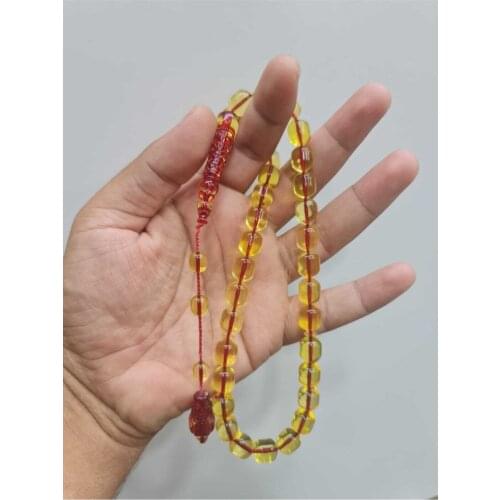 Islamic Tasbih Muslim Rosary Beads 33 Prayer Rosary For Men Bracelet For Men Accessory amber oltu amber stone Handmade Turkey