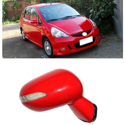 Lofty Richy Car Exterior Rearview Mirror Assy assembly For Honda Jazz FIT GD 2005-2008 For City 2007 2008 5-PINS With LED Light