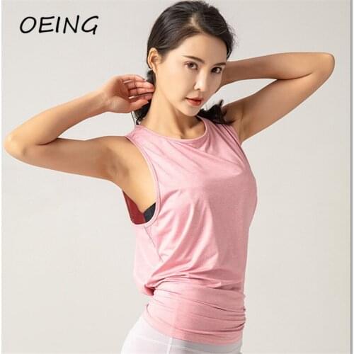 Yoga Tank Top Women Breathable Loose Work Out Clothing Running Open Back Top