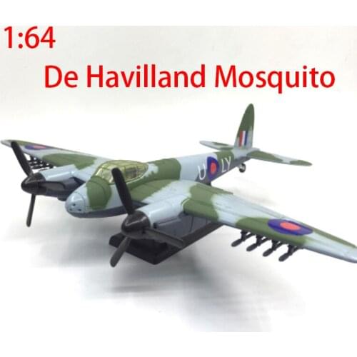 Airplane Model Diecast 1:64 World War II De Havilland Mosquito Alloy Bomber Fighter Plane The Wooden Wonder Gift