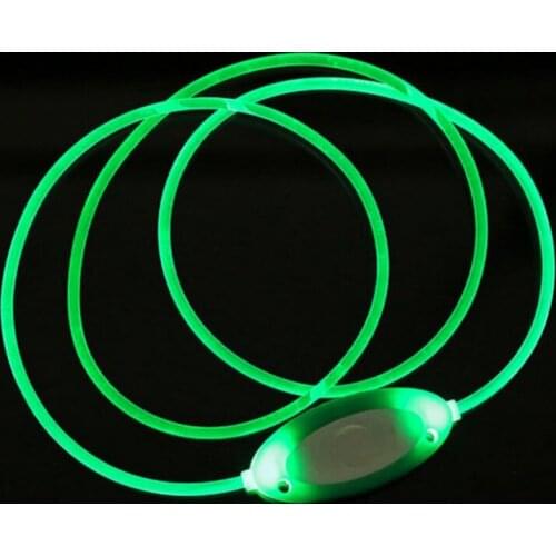 Dog LED Adjustable Illuminated Dog Collar Battery Rechargeable Pet Outdoor Walking Accessory