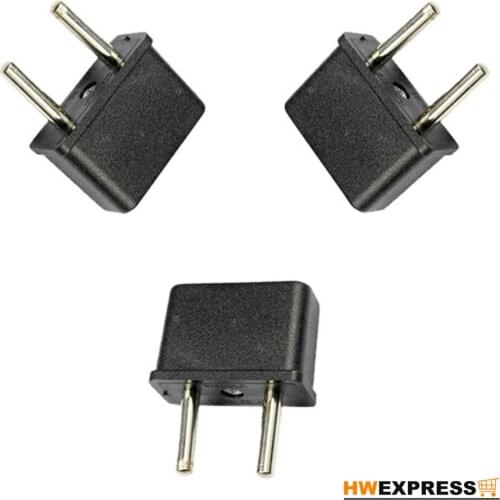 3 PCS Plug Adapter for American to European Outlet-Set of 3 USA EUROPE ASIA ROUND