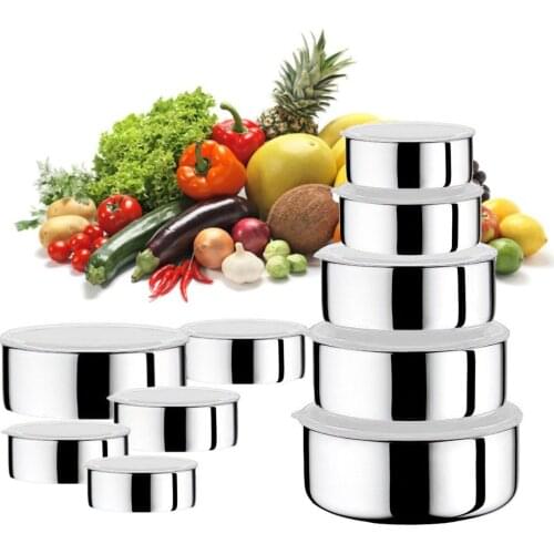 Transparent Steel 5 PCs Storage Container