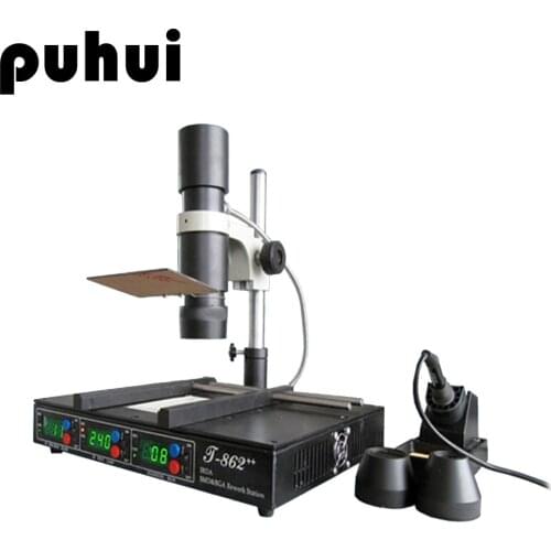 PUHUI T-862++ Infrared BGA Rework Stations Computer Phone North And South Bridge Maintenance Desoldering Station IRDA Soldering