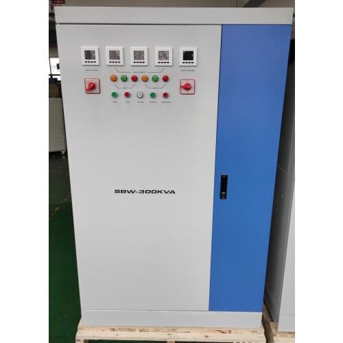 SBW-300KVA AC380V Automatic Voltage Regulator Stabilizer 304-456V MCU Control/3 Phase 4 Wire/Servo Type Triphasic