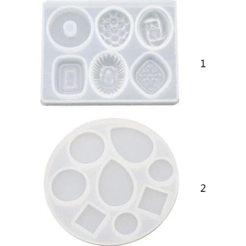 DIY Crafts Making Crystal Epoxy Mold Earrings Candy Mould High Mirror UV Resin Silicone Molds X4YA