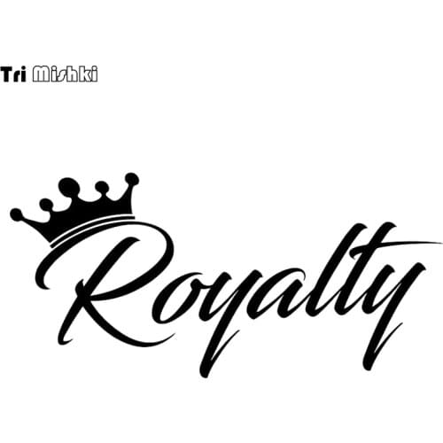 Tri Mishki HZX653# 30*14cm Royalty Crown car sticker auto Windscreen Vinyl Decals Accessories Car Sticker