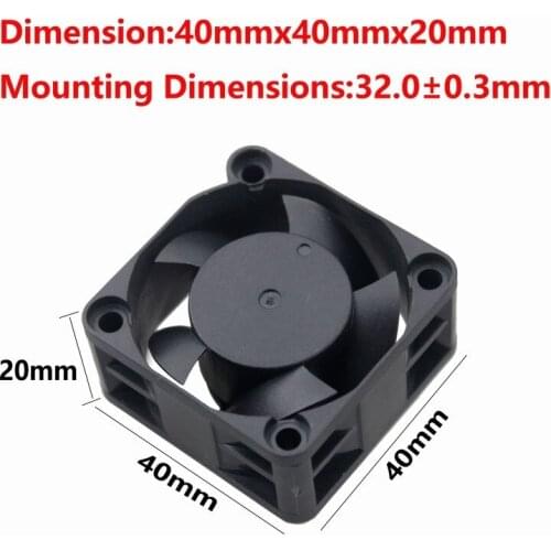 10 Pcs Gdstime 4cm 40x40x20mm Plastic Small DC 5V Brushless Air Flow Cooling Cooler Fan 40mm x 20mm 40*40*20mm 4020s 2Pin