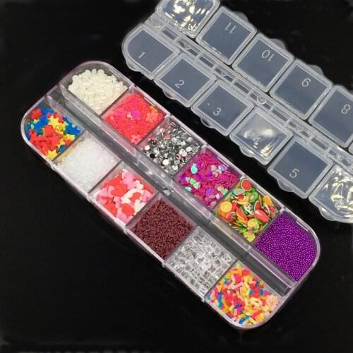 1Box Mixed Sequins Nail Art Resin Cake Heart Imitation Pearls UV Resin Epoxy Mold Filler For Diy Jewelry Making Tools