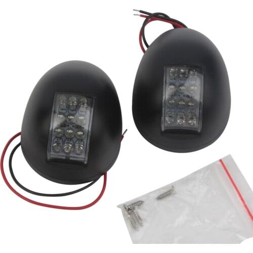 1 Pair Red Green LED Indicator Lamp Navigation Light for 12V Marine Boat Yacht