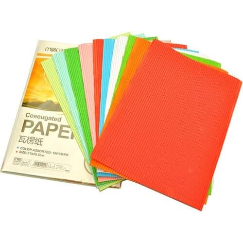 10PCS A4 color corrugated paper manual DIY art paper children origami corrugated paper 10colors