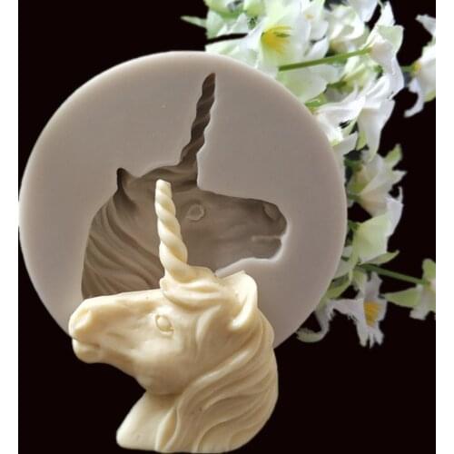 3D Unicorn Shape Silicone Mold Soap Fondant Chocolate Moulds Candy Cake Molds Embossed Baking Molds DIY Wedding Decoration Tools