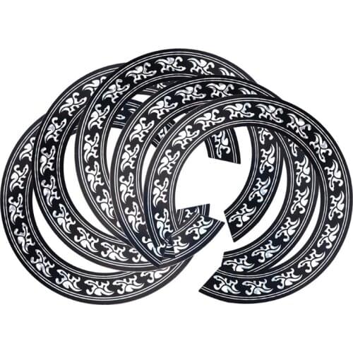 5 Sheets Guitar Soundhole Decal Self-adhesive Rosette Inlaid Sound Hole Ring Sticker Decoration for Classical Guitar