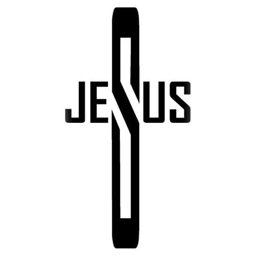 6.6CM*12.7CM Jesus Cross Vinyl Car Motorcycle Sticker Decals Laptop Suitcase Helmet Skateboard Sticker