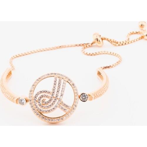 925 Sterling Silver Bracelet with Zircon Stone and Ottoman Sign