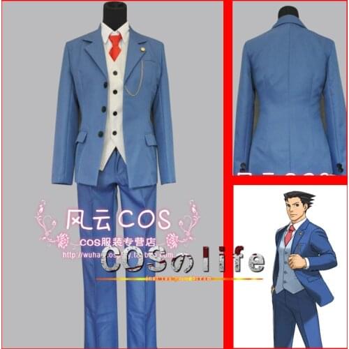 Ace Attorney:Dual Destinies Phoenix Wright Cosplay Costume custom any size