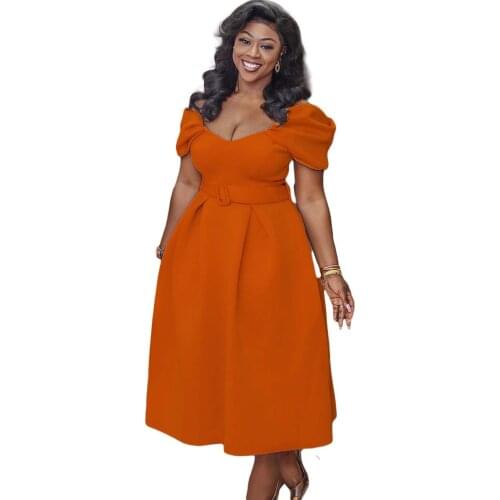 African Dresses For Women Elegant Bodycon Dress 2021 Summer Clothes Sexy Off-Shoulder Office Lady Package Hip Fashion Robe