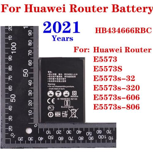 2021 For Huawei Router Battery E5573 E5573S E5573s-32 E5573s-320 E5573s-606 E5573s-806 HB434666RBC 1500mAh Replacement Batteries