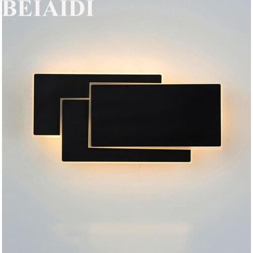 BEIAIDI Nordic Simple Modern Rotable Led Wall Lamp Indoor Multi-layer Wall Light Aisle Balcony Living Room Bedroom Bedside Lamp