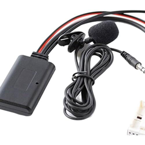 Bluetooth Aux Audio Cable Microphone Adapter for BMW E60 E63, Plug and Play