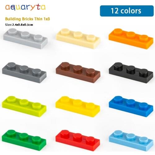 Aquaryta 3623 Thin 1x3 Building Blocks Bricks Bulk Parts DIY Educational Creative gift Toys 200pcs/lot Compatible With logo