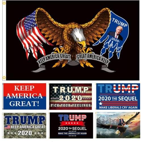 Donald Trump Flag 2020 Trump President Flags Keep America Great Flag for Outdoors Garden