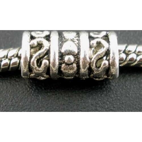 DoreenBeads 50PCs Silver Color Tube Spacers Beads Fit European Charm 12x6mm new