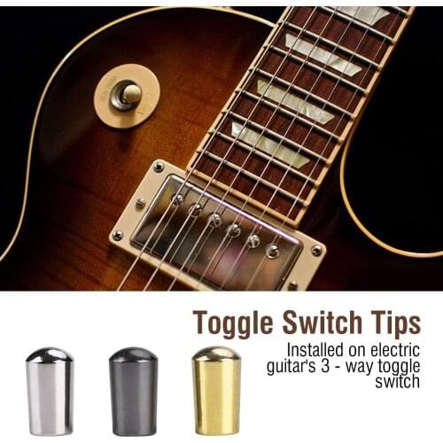 Guitar Pickup Switch Tip Guitar Toggle Switch Selector with Brass Metal Tip 3 Way Toggle Switch Knob Tip Cap for LP EPI Guitar