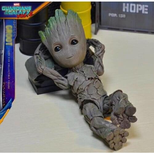 Hot Toys 1:1 Marvel Guardians of The Galaxy Avengers Cute Baby Tree Man Joints Moveable BJD Action Figure Toys