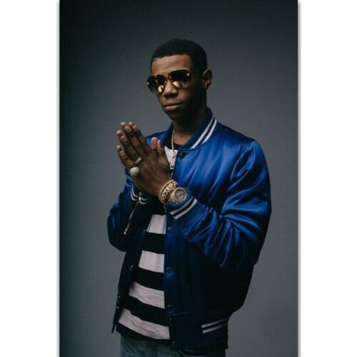 Hot A Boogie Wit Da Hoodie Portrait Hip Hop Music Singer Silk Fabric Wall Poster Art Decor Sticker Bright