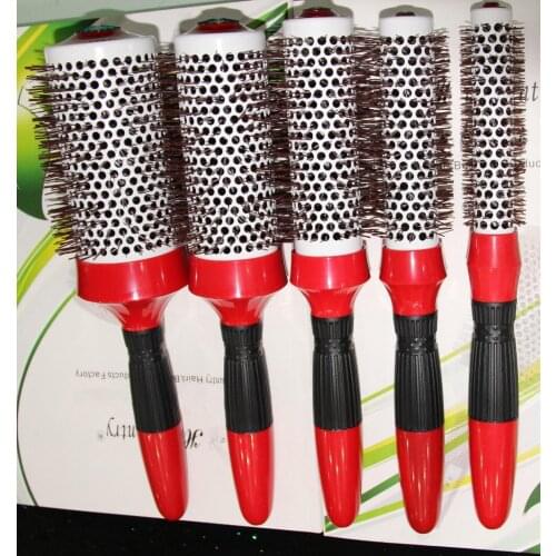 Ceramic Hair Brush Antistatic Ovenproof Round Hair Brush GIC-HB507 Free Shipping