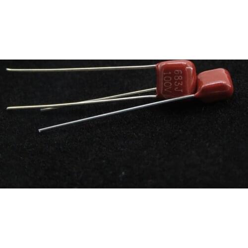 100PCS CBB capacitor 100V 223J 273J 333J 393J 473J 563J 683J 823J 100V 22NF/27NF/33NF/39NF/47NF/56NF/68NF/82NF Pitch 5MM