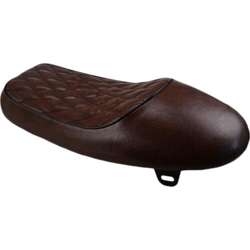 Brown Motorcycle Cafe Racer Seat Custom Vintage Hump Saddle Flat Pan Retro Seat For Yamaha XJ Honda CB CL Suzuki GS KTM BMW Etc