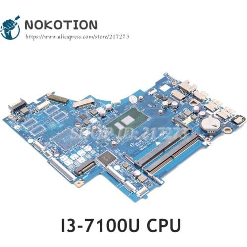 NOKOTION For HP Pavilion 15-BS Laptop motherboard I3-7100U CPU 924749-601 924749-001 KL50 LA-E801P MAIN BOARD full test