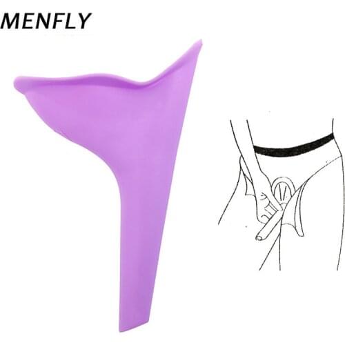 MENFLY Female Outdoor Urinal Tools Car Travel Emergency Portable Pee tool for Ladies Pregnant Silica Gel Standing Urinals