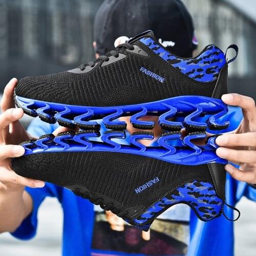 Men Shoes Casual Shoes Men Fashions Male Mesh Shoes Men Sneakers Big Size Zapatillas Hombre Blue 2020 New sport Blade Shoes