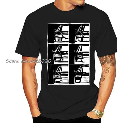 New Summer Printed Unisex Fashion T Shirt Evo Generation T-Shirt Black S-3Xl Jdm Awd Mivec Lancer Evolution Tee Shirt