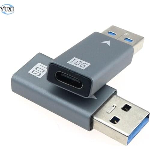 YuXi USB C Adapter USB 3.1 Male to USB 3.1 Type C Female Type-C Adapter for Laptop Samsung S20 S10 S9 Xiaomi 10 Earphone