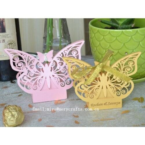 Holiday favors laser cut butterfly favors baby candy box wedding party decoracion fiestas infantil