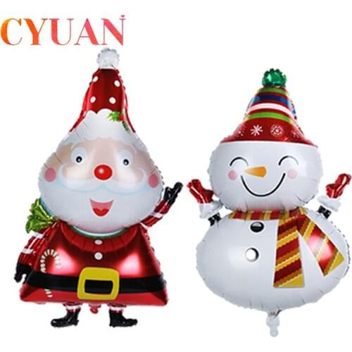 CYUAN Merry Christmas Balloons Santa Clause Snowman New Year Christmas Balloons Party Decoration Home Xmas Party Decoration 2020