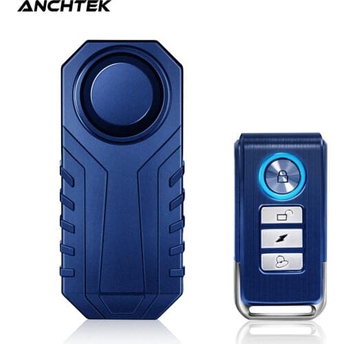 Anchtek Anti-Theft Bike Alarm Waterproof Wireless Remote Control Alarm Vibration Sensor Warning System For Motorcycle Bicycle