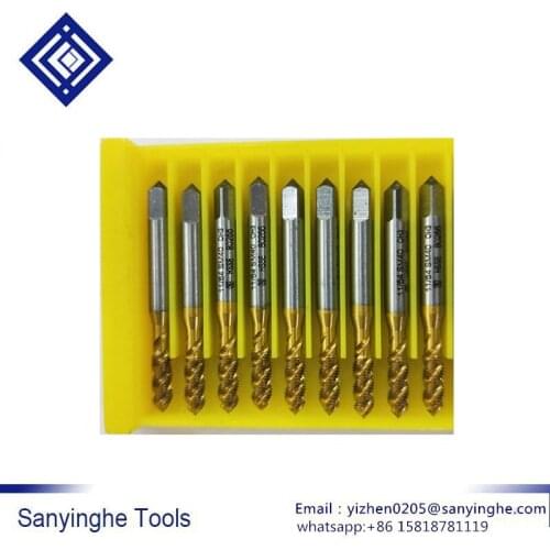 SM11/64-40 SM15/64-28 10pcs/lots Titanium-coated spiral taps thread tap for sewing machine